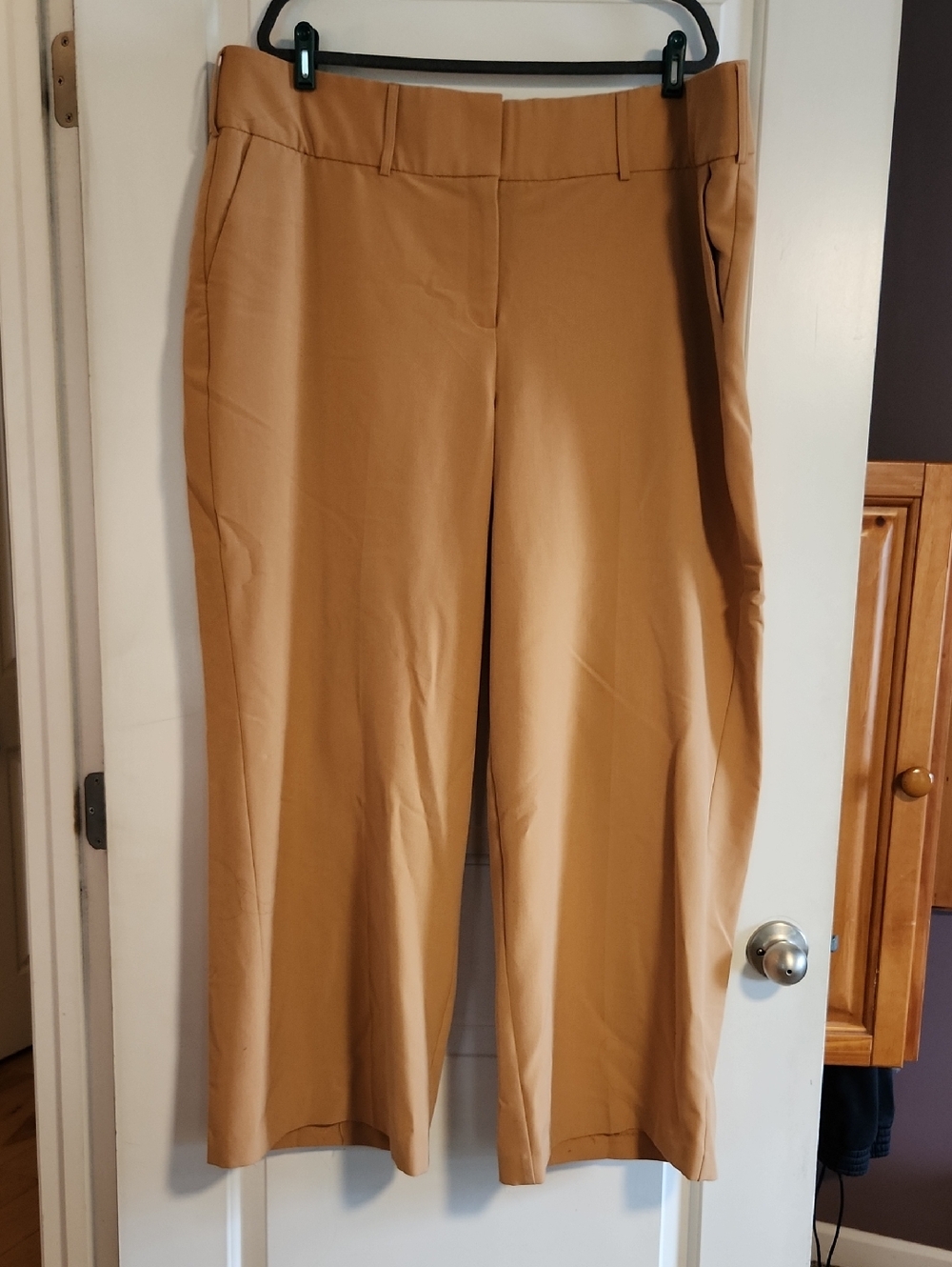 Lane Bryant Wide-Leg Cropped Pants in Camel